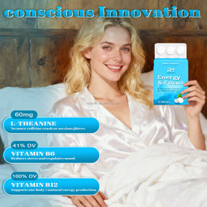 OEM vitamina <span class=keywords><strong>L</strong></span> theanina Gummies integratore per la salute del cervello Focus energetico menta supporto immunitario per adulti - Product Image 3