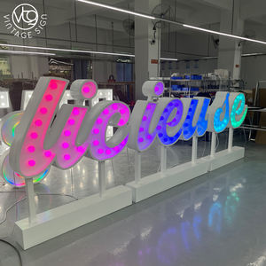 Ampoules géantes à Led Lettre Decoracion Love Hotel Panneau en métal Dimensions Grandes Lettres <span class=keywords><strong>Signalisation</strong></span> de haute qualité - Product Image 6