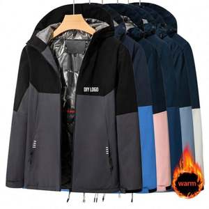 Veste softshell imperméable en polaire douce pour homme, nouvelle mode, logo personnalisé, vêtements de travail d'hiver - Product Image 4