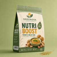 Sachets personnalisés thermoscellables avec logo, sacs d'emballage alimentaire en plastique refermables, aspect naturel, design personnalisé pour collations bio, vente en gros en vrac