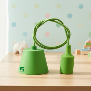 Portalámparas de Silicona E27, Portalámparas Colgante DIY con Ángulo de Haz de 360 Grados <span class=keywords><strong>para</strong></span> <span class=keywords><strong>Habitaciones</strong></span> Acogedoras y Decoración Juvenil - Product Image 1