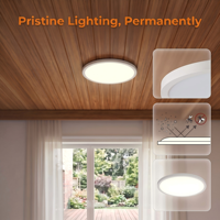 Plafonnier LED ultra fin 18W 25W 22mm à montage en surface, dimmable, lampe ronde moderne pour salon, chambre, maison