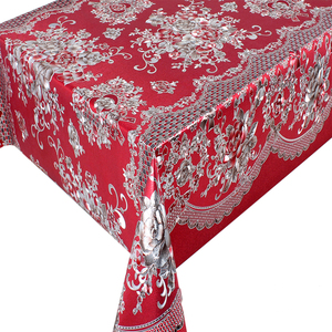 Nappe PVC Florale Vintage Multicolore avec Bordure en Dentelle Élégante, Imperméable et Facile à Nettoyer <span class=keywords><strong>pour</strong></span> Événements Domestiques - Product Image 5