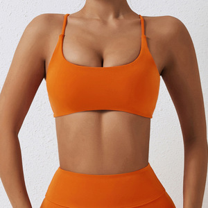 <span class=keywords><strong>Soutien</strong></span>-<span class=keywords><strong>gorge</strong></span> de <span class=keywords><strong>sport</strong></span> Cross Beauty à <span class=keywords><strong>maintien</strong></span> moyen, dos croisé, sensation de peau nue, vêtements de yoga, course à pied, entraînement, séchage rapide - Product Image 1