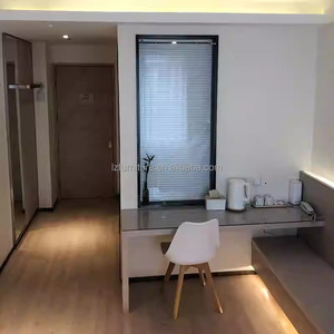 Low Cos Modern Hotel Bedroom Furniture <b>Sets</b> Wood <b>Bed</b> Frame with Headboard Nightstand TV Cabinet Desk For 3 Star Hotel <b>Full</b> Room - Product Image 6