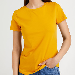 Camiseta Casual de Manga Corta para Mujer, Diseño Sencillo, Económica, Holgada, Estilo Urbano, Tendencia Verano 2026, Color Sólido - Product Image 1