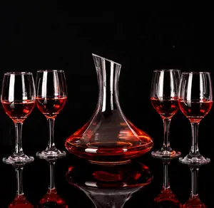 1680ml al por mayor de cristal transparente de vidrio decantador de vino para regalo hecho a mano