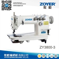 ZY3800-3 machine à coudre industrielle à grande vitesse de point de chaîne d'entraînement de courroie de trois aiguilles pour le T-shirt
