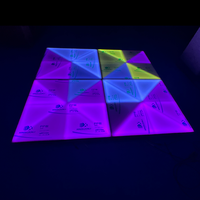 Panneaux de danse LED RGB DMX à piles, changeant de couleur, 1m*1m, grande taille, éclairage de piste de danse, scintillant dans le noir, fluorescent, fête disco