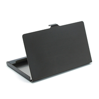Vente en gros bon marché Publicité minimaliste Spécialité Cadeau Porte-cartes en acier inoxydable noir Porte-cartes de crédit Boîte de cartes de visite en métal