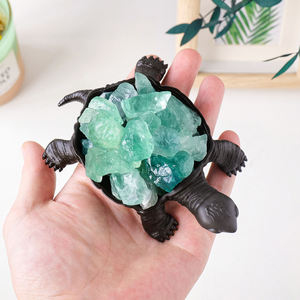 Vente en gros de grappes de cristaux de guérison, pierres brutes, tortue mignonne en cristal, cadeaux animaux en cristal faits à la main pour la décoration de la maison - Product Image 5
