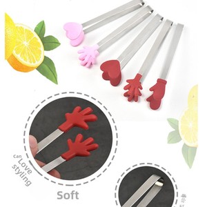 Pinzas de Cocina Pequeñas y Creativas de Silicona Antideslizantes y Anti-Quemaduras, Pinzas de Acero Inoxidable para Azúcar y Alimentos - Product Image 3