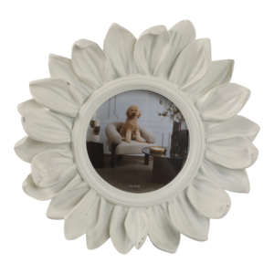 Round Sunflower Photo <b>Frame</b> 4x4 In Decorative <b>Wall</b> Tabletop Display Chic <b>Design</b> - Product Image 1
