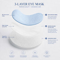 Film pour les yeux au collagène actif soluble dans l'eau, hydratation intense, nanofibres, patch pour les yeux au collagène soluble instantané pour réduire les ridules