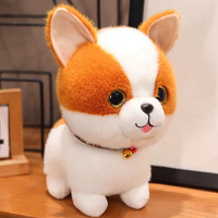 Adorable poupée chiot Corgi debout, poupée de simulation confortable pour enfants, pour mariages, avec rembourrage en PP, type ours