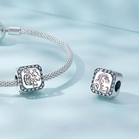 Nouveau Dragon et tigre DIY Bracelet perlé National Tide mode rétro 925 argent perle accessoires SCC2336