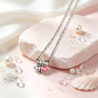 Colliers pendentifs tendance en forme de cœur et de fleur, simples et élégants, pour femmes, cadeaux et souvenirs