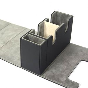 Boîte de rangement pour cartes à collectionner en cuir PU personnalisée avec plateau à dés, capacité 220+, fermeture magnétique, pour TCG - Product Image 3