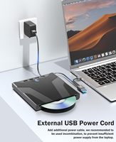 Unidad de Blu-ray Externa Combinada USB 3.0 Tipo-C para PC Portátil, Reproductor de Blu-ray Delgado y Portátil, Grabadora de CD/DVD, Lector de Blu-ray 8 en 1