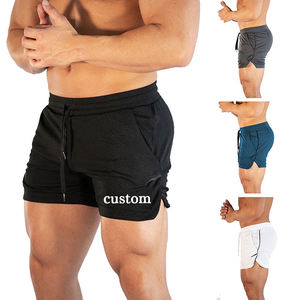 Pantalones cortos deportivos transpirables de verano de alta calidad a precio de fábrica, pantalones cortos de algodón y poliéster con bolsillos y cordón para hombre - Product Image 2