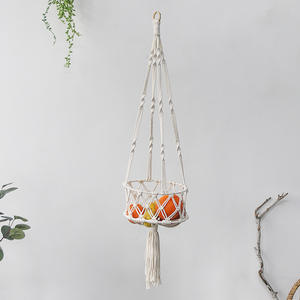 Cesta de Frutas Decorativa Boho para Colgar en la Pared, Organizador de Cocina de Macramé, Algodón Tejido y Cuerda, Idea de Regalo de Año Nuevo - Product Image 6