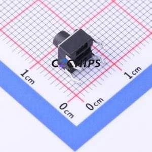 YTS-D001-160 Tactile Switch Through hole Component (THT)-4P,6x6mm Switch Single Pole Single Throw Round Button 1.6N Through Hole - Product Image 2