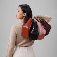 Sac à main en cuir véritable à motif crocodile personnalisé OEM, sac à bandoulière pour femmes