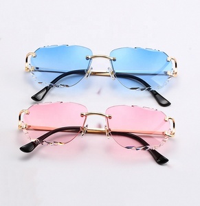 Gafas de Sol Ovaladas Vintage de Alta Calidad, Sin Montura, para Hombre y Mujer, Estilo Retro 2025, Montura Degradada, Corte de Diamante - Product Image 3