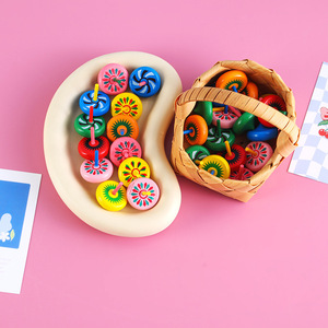 Toupie en bois de couleur arc-en-ciel pour enfants, jouet anti-stress unisexe, âge 5 à 7 ans - Product Image 4