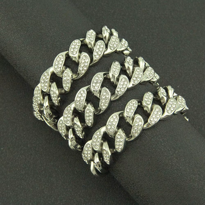 Hip Hop Full Cuban Necklace Men's Wide Locomotive Heavy Industry Pendant 20mm Tanjing - Product Image 3