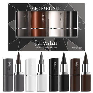 Julystar J402 030 Eyeliner mat à séchage rapide, imperméable, longue durée, noir naturel, ensemble de 4 couleurs, très vendu - Product Image 5
