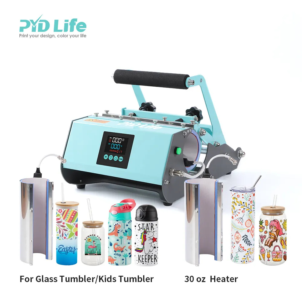 PYD Life-tazas de café en blanco, 2 en 1, 30oz, sublimación, máquina de prensado en caliente, recta, ajustada, novedad de 2022