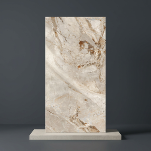 Azulejos de porcelana cerámica pulida de alto brillo Breccia Olive 800x1600mm con aspecto de piedra natural para paredes y suelos. - Product Image 2