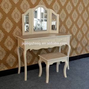 Foldable Vanity Mirror Drawers <strong>Shabby</strong> <strong>Chic</strong> <strong>Dressing</strong> <strong>Table</strong> Make up Luxury Bedroom Desk - Product Image 6