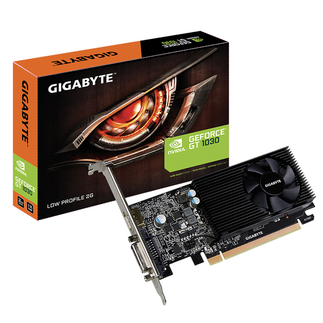 Used GIGABYTE GeForce GT 1030 Low Profile 2G Low Profile Design GPU with 150 mm Card Length Graphics Card (GV-N1030D5-2GL)
