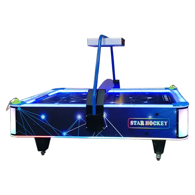 Meja hoki udara mewah yang dioperasikan koin mesin permainan olahraga arcade stik hoki udara es