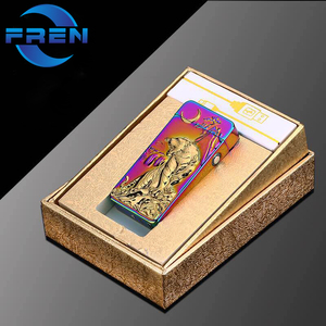 <span class=keywords><strong>FR</strong></span>-603 la plus grande usine de briquets à l'arc de Chine le briquet à motif de dragon créatif briquet électronique coupe-vent - Product Image 6