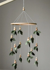Forest Style Baby <strong>Crib</strong> Mobile <strong>Floral</strong> Nursery Baby Mobile Lighter and Darker Leaves Leaf <strong>Crib</strong> Mobile - Product Image 4