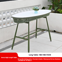 Ensemble de canapés d'extérieur personnalisable en alliage d'aluminium durable, style moderne et épuré, pour hôtel, jardin, cour, balcon, salle à manger et loisirs