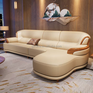 Set di Divani in Pelle di Lusso Moderni, Arredamento per <span class=keywords><strong>Soggiorno</strong></span>, Modulare, Nuovo, Angolare, Colore Personalizzabile, Alta Qualità - Product Image 4