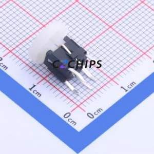 TPB01-107L1W Tactile Switch Through hole Component (THT) Switch ( Button Shape: Round Button )( Button/Cap Color: White ) - Product Image 2