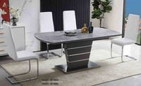 Ensemble de table à manger extensible 10 places de style nordique de luxe moderne forme ovale pour la maison hôtel restaurant ou salle à manger utilisation