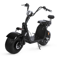 Scooter électrique puissant de 1500 W, 60 V, 12 Ah, double siège, pneus larges, moto électrique pour adultes