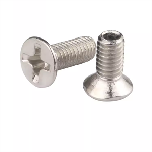 Viti per <span class=keywords><strong>Legno</strong></span> Personalizzate in Acciaio Inox 304 e Acciaio al Carbonio, Filettatura Metrica ISO Grossa, <span class=keywords><strong>Testa</strong></span> Piatta con Incavo a Croce - Product Image 3