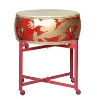 Vente en gros d'instruments de musique de percussion rythmique traditionnels chinois, ensemble de tambours rouges professionnels pour la danse rythmique