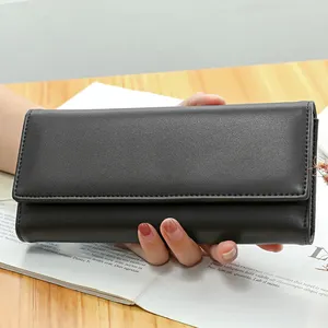 Ladies Wallet 2022 Design Latest Clutch Genuine leather Ladies Purse Metal Frame Trifold Women Wallet