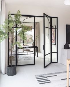 Porte anteriori in acciaio contemporaneo <span class=keywords><strong>su</strong></span> <span class=keywords><strong>misura</strong></span> elegante Design francese con finitura verniciata per un aspetto estetico in soggiorno - Product Image 1