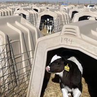 Nichoir/abri pour veaux de haute qualité en plastique PE et acier inoxydable pour élevages de moutons/vaches, fermes avicoles, vente industrielle