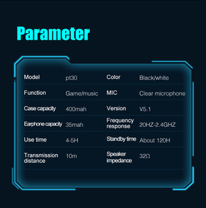 Écouteurs bluetooth TWS, oreillettes de jeu à faible latence, microphone, casque d'écoute pour iPhone, Android - Product Image 5