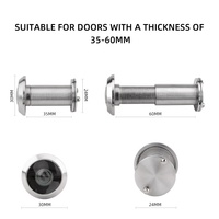 Roeasy marché européen bonne vente en alliage de zinc durable exclusif sécurité porte réglable espion trou visionneuse